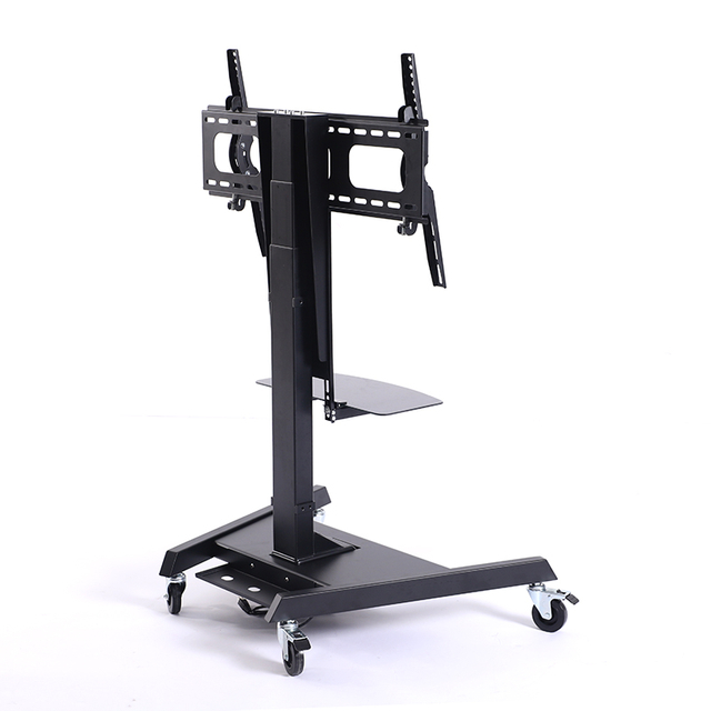 Height Adjustable Motorized Ceiling TV Mount Drop Down Motorized TV Lift Stand With Electric Remote Control