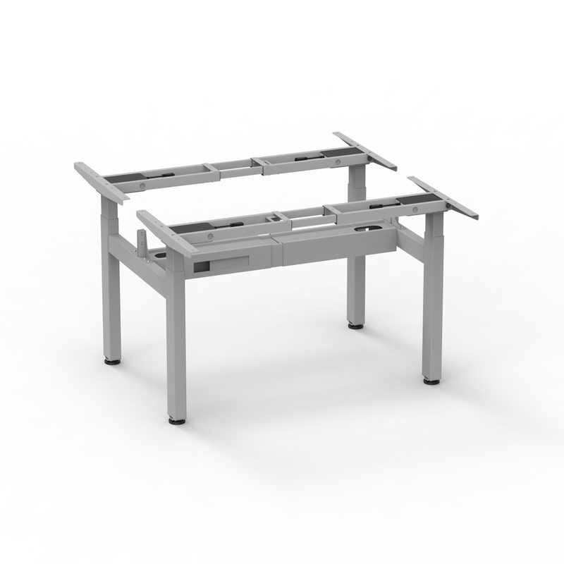 Ergonomic Face To Face Sit Standing Desk Workstation With Four Motors Drivers For Hotel And Office Home Furniture