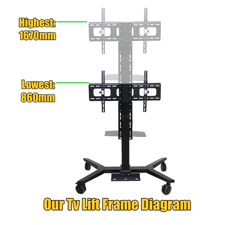 NT-Trolley Hot wholesale stands drehbare motorized mechanism removable tv lift
