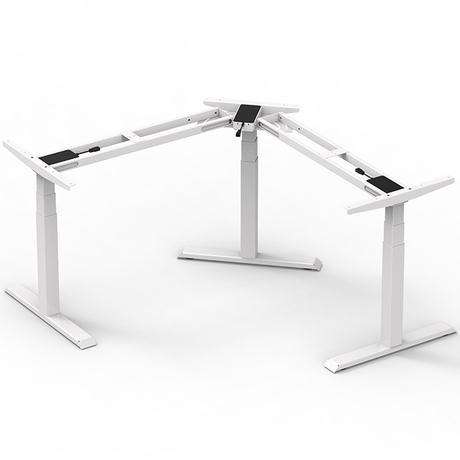 Wholesale Three Motors Square 3-stage Best L Shaped Electric Corner Sit And Stand Desk Mechanism Height Adjustable