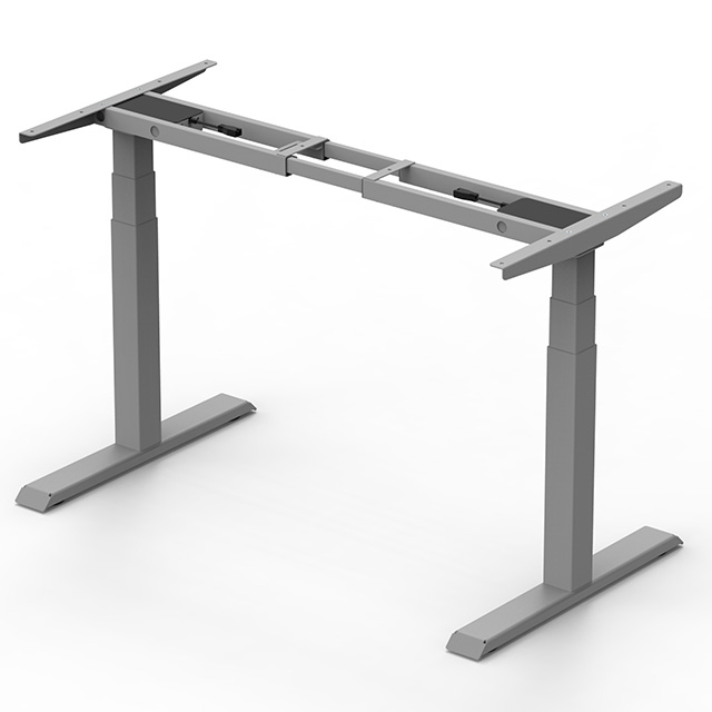 3 Stage Square Sit Stand Desk Manufacturer Electric Table Stand Up Desk Dual Motor Adjustable Height Standing Desk 