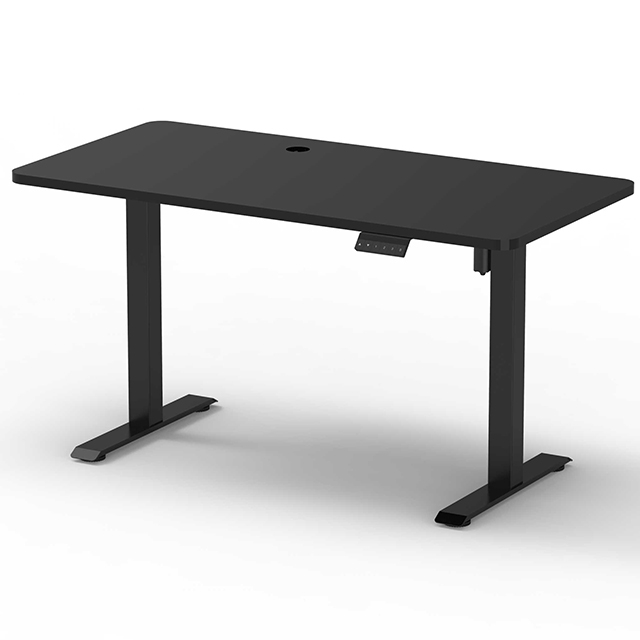 2SBAF2 Single Motor Electric Height-Adjustable Desk Black Frame With Black DeskTop