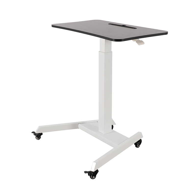 Square Tube Gas Spring Desk Sit And Standing Up Computer Lift Desk 