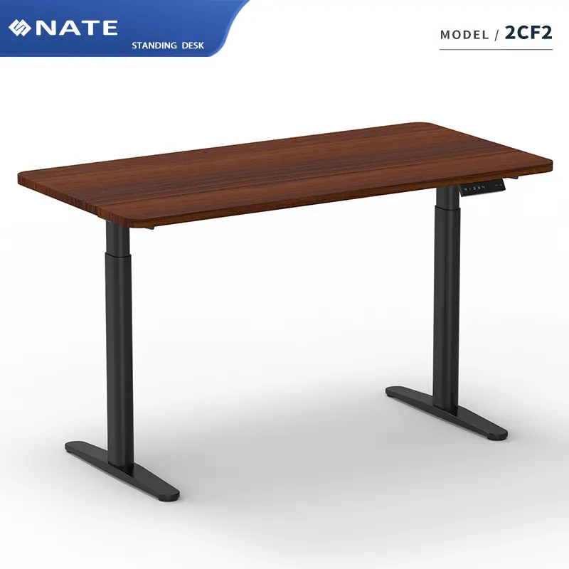 Natural Oak Desktop – Ergonomic Height-Adjustable Design for Modern Home Office