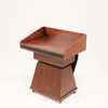 Wholesale Elegant Wooden Podium – NATE Electric Adjustable with USB & Memory Buttons. Ideal for Formal Use. Colors: Shimmering White, Walnut.
