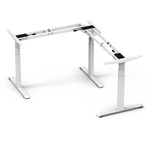3-leg L-shaped standing desk frame
