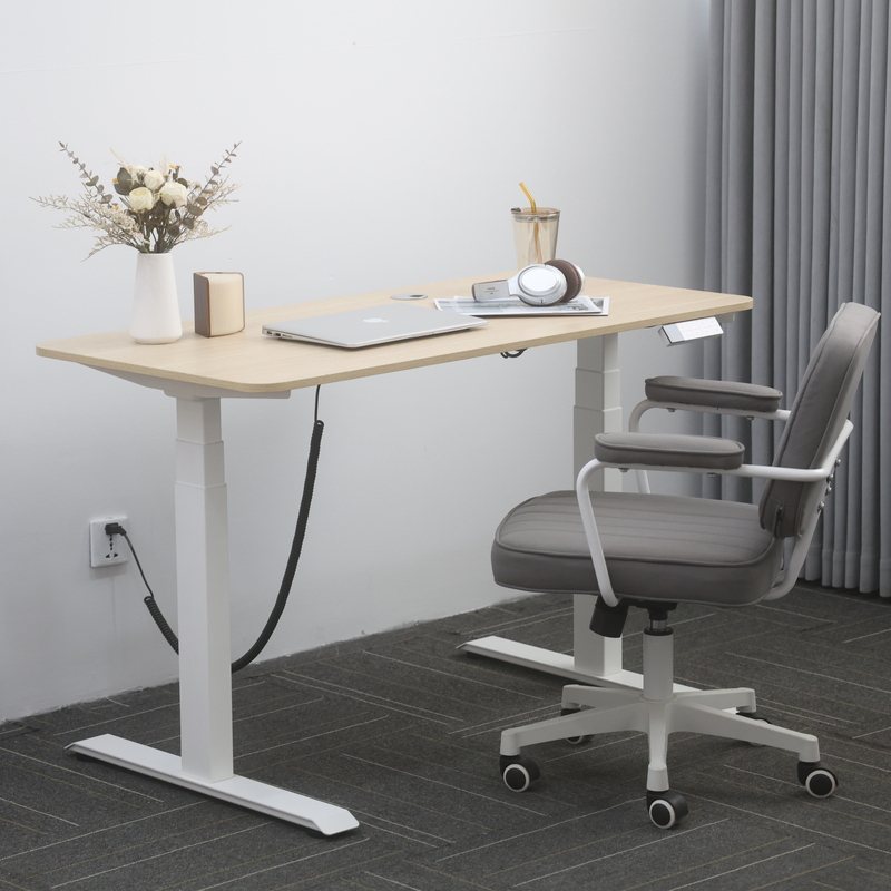 Complete product display: white frame + wood-grain tabletop, modern home environment showcasing real-life usage scenarios.