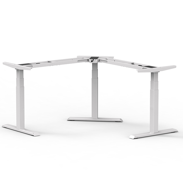 Wholesale Three Motors Square 3-stage Best L Shaped Electric Corner Sit And Stand Desk Mechanism Height Adjustable