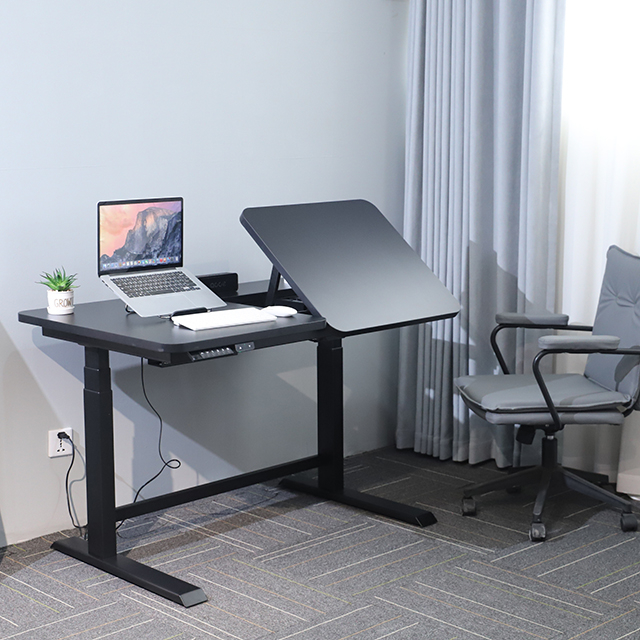 Manufacturer Modern Convertible Metal Standing Electric Desk Tilt Table Sit Stand Up Desk Office Height Adjustable Tilt Desk