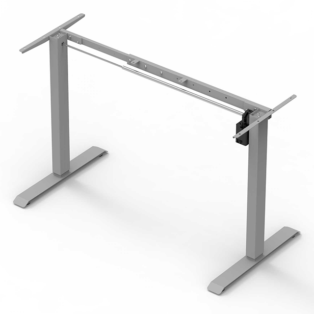 2-stage Reversed Column Single Motor Motorized Automatic Electric Height Adjustable Standing Desk Office Furniture