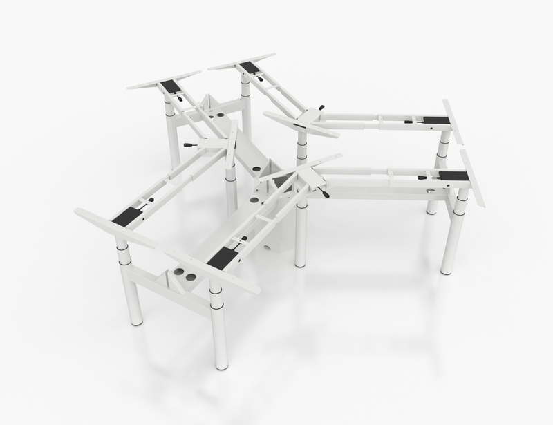desk frame view -l-shaped height adjustable desk, best height adjustable desk frame