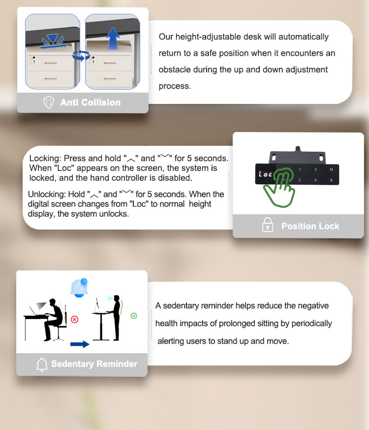 Graphic illustrating the anti-collision and position lock features