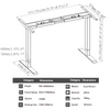 2JRF2 dual motor stand up desk frame specifications overview – height range, load capacity, speed, and frame size