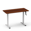 2MABR2 manual height-adjustable desk, white frame with black tabletop, stylish contrast design, durable and attractive hand-crank desk