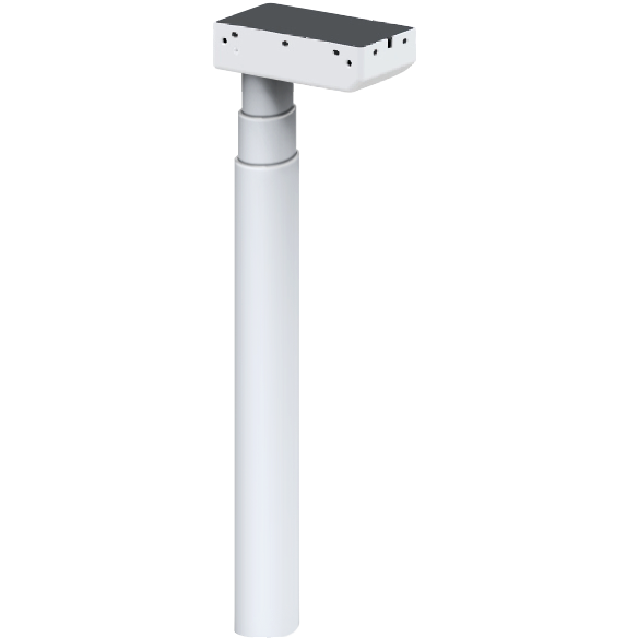 DF3 Round 3-Section Height-Adjustable Desk Column Main Image Display