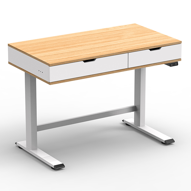 OEM / ODM Electric Standing Kids Desk with Drawers USB Ports Hub Outlets Sit Stand Desk Home Office Desk 