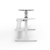Technical diagram of NATEDESK 1750x575mm heavy-duty steel frame for standing desks with load-bearing analysis and assembly guide