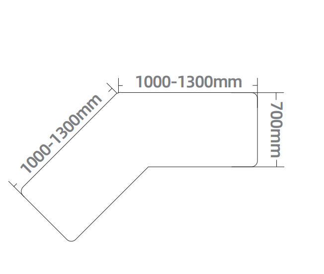 Custom Desktop 700x1000-1300mm*2 | Scalable Workstation Dimensions