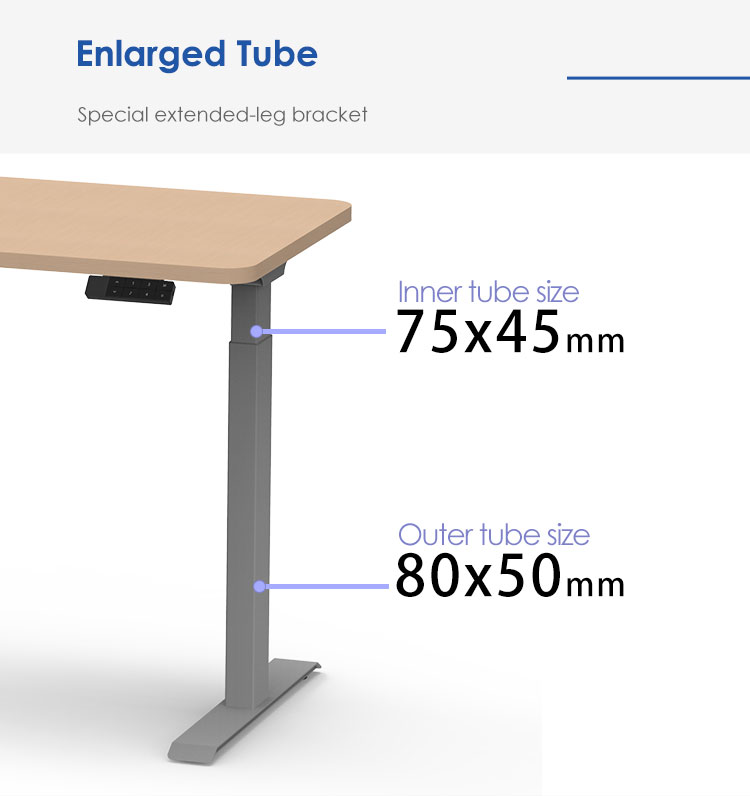 Close-up of the enlarged leg columns for enhanced stability