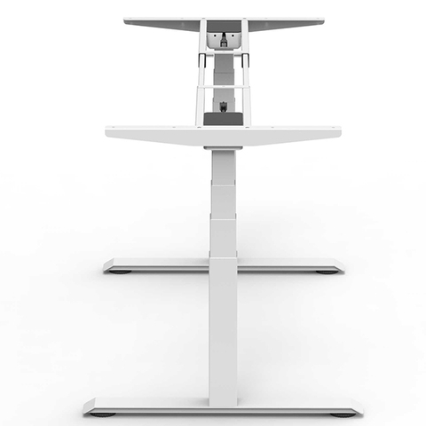 Stand Up Desk Manufacturer 4 Stages Dual Motor Electric Standing Desk Height Adjustable Desk Electric Sit Stand Desk