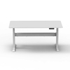 White NATEDESK electric desk frame with matching white desktop for minimalist workspace, supporting 120kg at 40mm/s silent operation