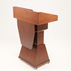 Wholesale Elegant Wooden Podium – NATE Electric Adjustable with USB. Ideal for Formal Use. Colors: Shimmering White, Walnut.