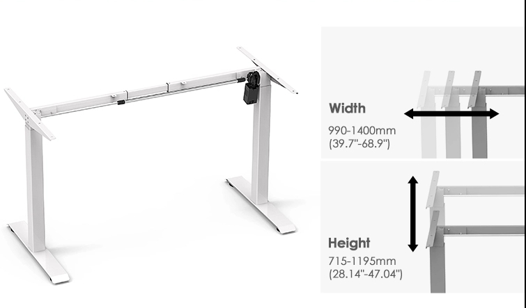 2SBCF2(D) Wholesale OEM ODM 2-Stage Brushless Motor Computer Home office Standing Table | NATE Ergonomic Electric Height Adjustable Sit Stand Desk Frame