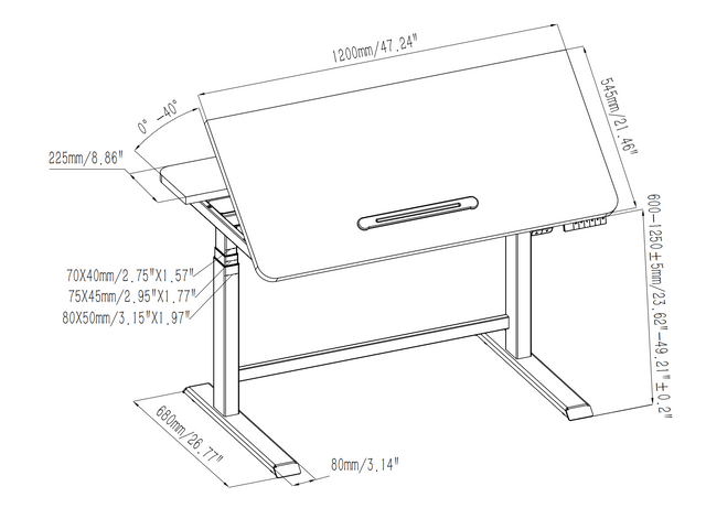 Manufacture and wholesale: stand to up desk - Art furniture, flip top desk for home use