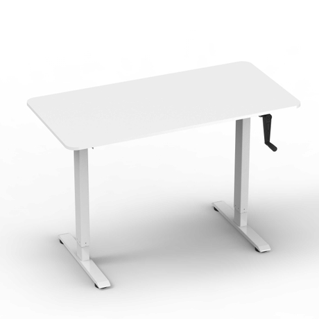 2MR2 wholesales hand-crank standing desks for non-electric users. Lightweight with mechanical assistance