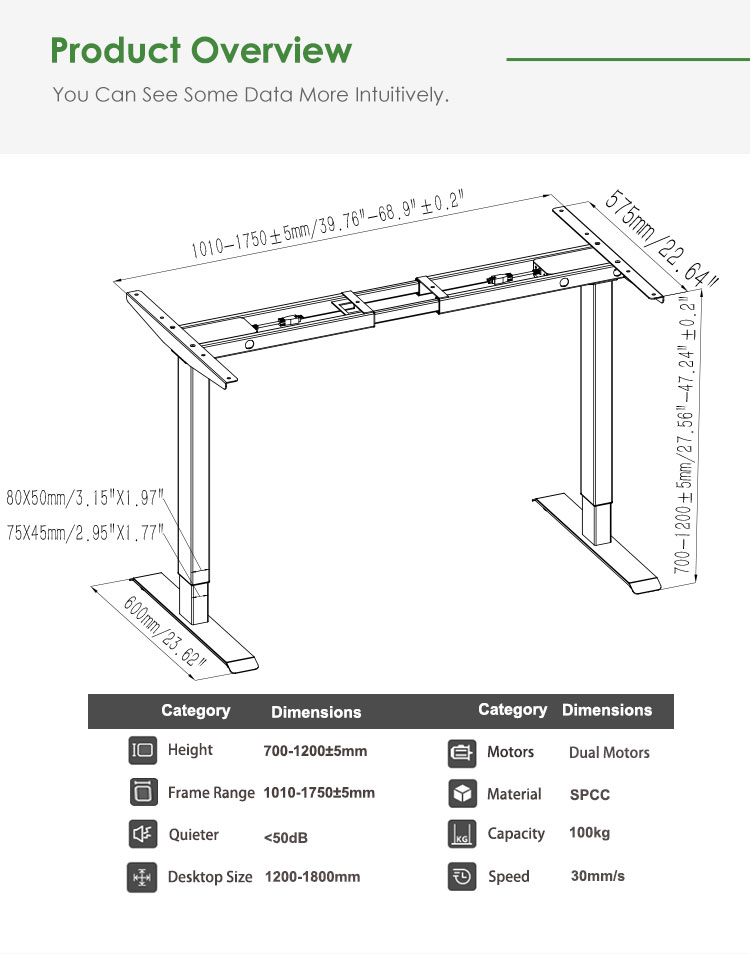 Product line drawing with detailed dimension callouts