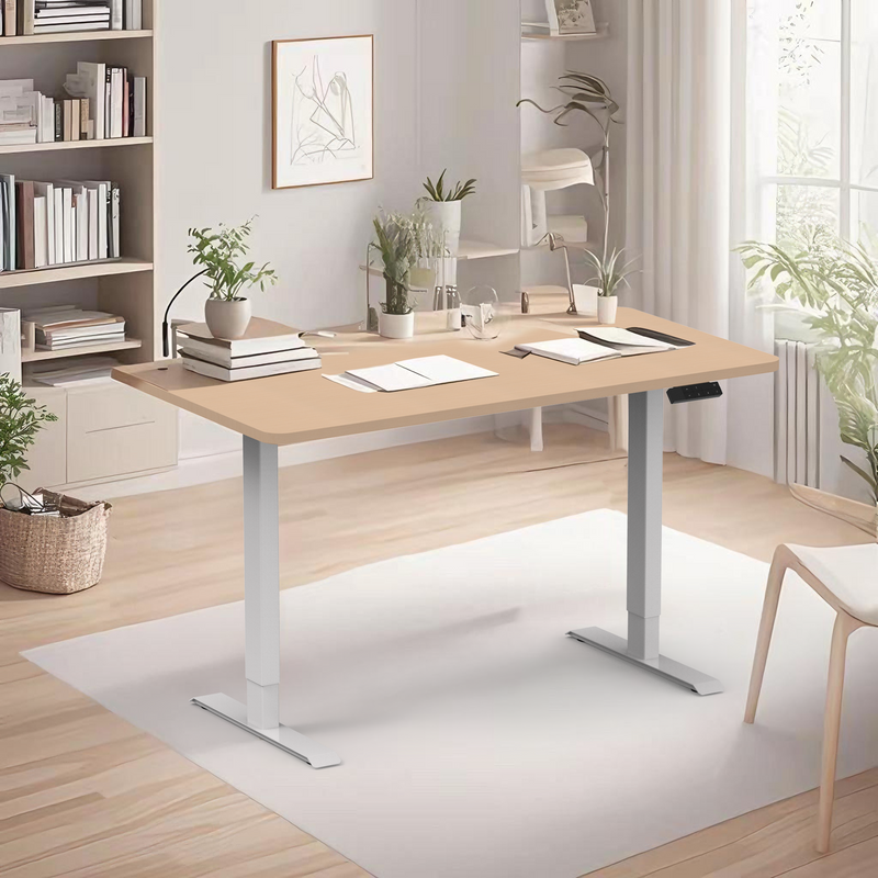 2JRF2 dual motor stand up desk frame in modern open office, quiet and stable for ergonomic work