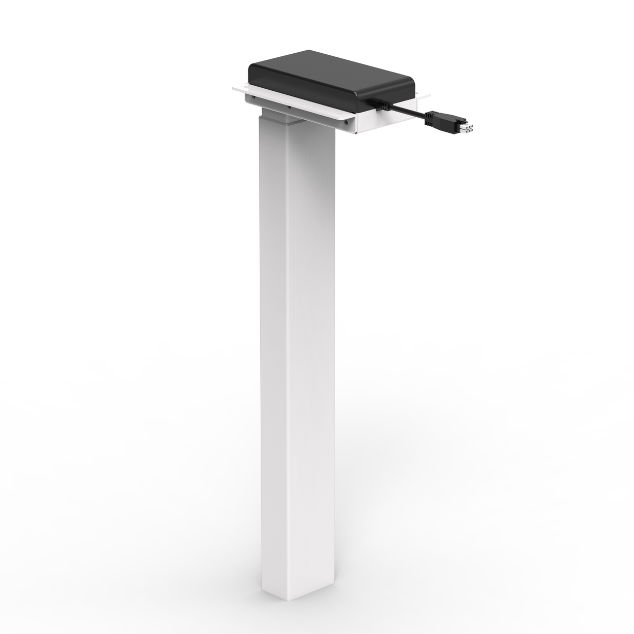 Height-Adjustable Desk Column, White