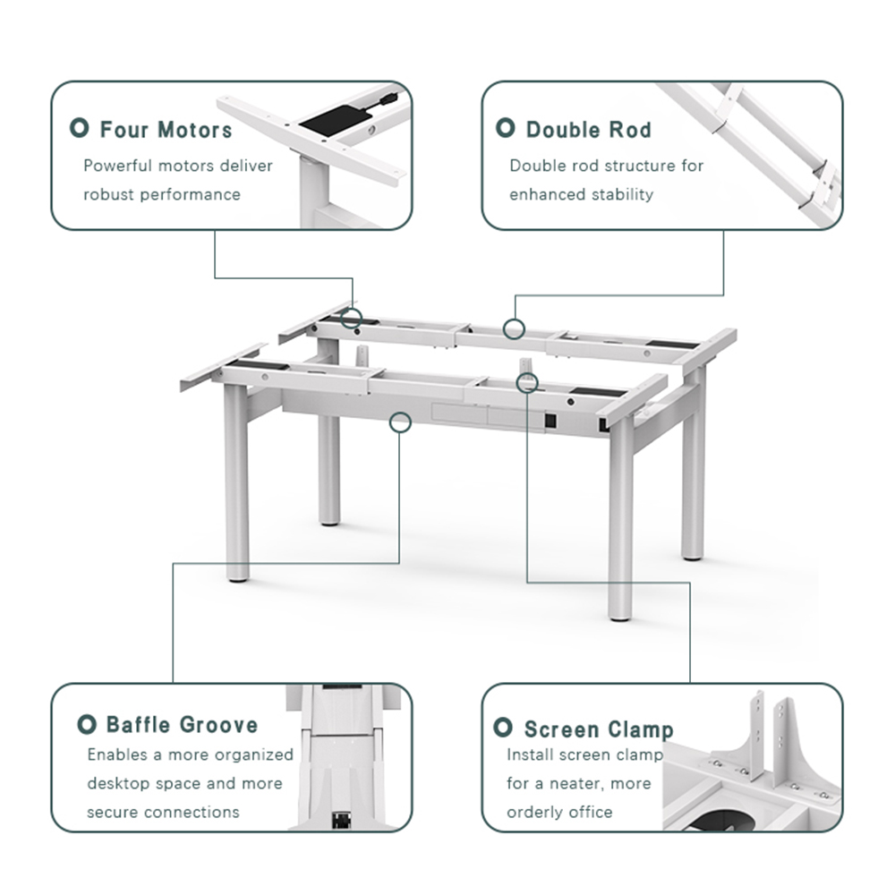4DF2-Height-Adjustable Desk Frame: A Brief Overview of Its Appearance Features