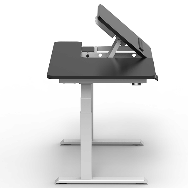 Manufacturer Modern Convertible Metal Standing Electric Desk Tilt Table Sit Stand Up Desk Office Height Adjustable Tilt Desk