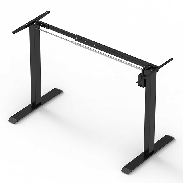 2-stage Reversed Column Single Motor Motorized Automatic Electric Height Adjustable Standing Desk Office Furniture