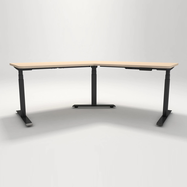 NATE NT33-3AF3 3-Stage Standing Desk Frame with Hole-less Columns and 360° Rotatable Legs for Home/Office Workspace