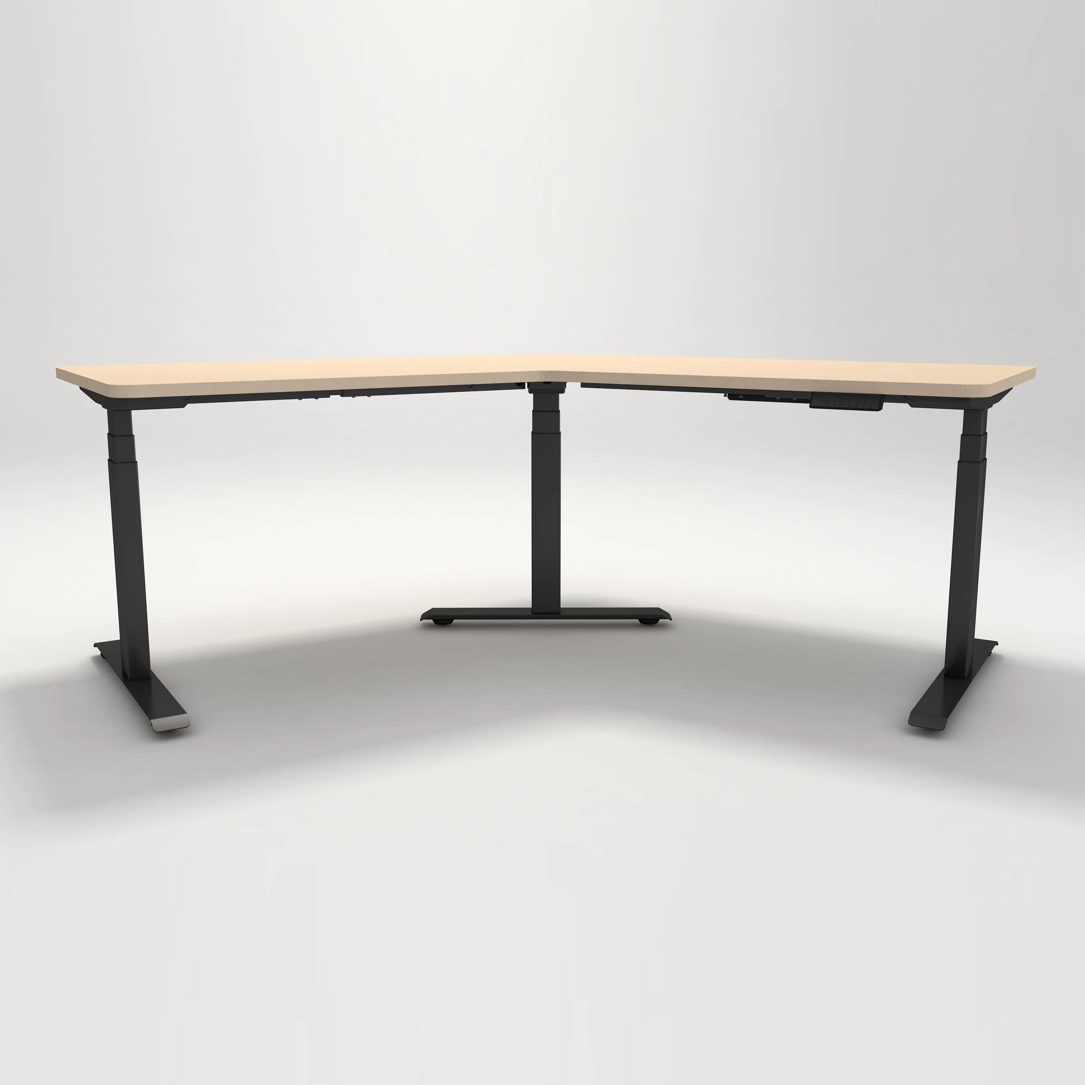 NATE NT33-3AF3 3-Stage Standing Desk Frame with Hole-less Columns and 360° Rotatable Legs for Home/Office Workspace