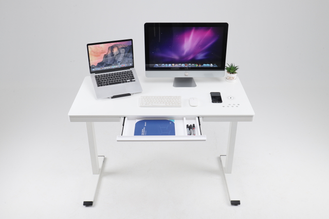 Wholesale Brushless Motor Wooden Standable Table (120×60cm), Sit-to-Stand Desk with Wireless Charging | Energy-Efficient Electronic Height Adjustment | OEM/ODM