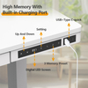Smart control panel with memory presets and USB-C charging port on this lift stand up desk