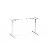 The 2AF3-D3-38 electric standing desk frame in a clean white finish, isolated on a transparent background for versatile design use.