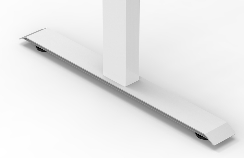 Structural view of the 2A2 Standing Desk's frame, emphasizing its heavy-duty steel construction and anti-wobble design.