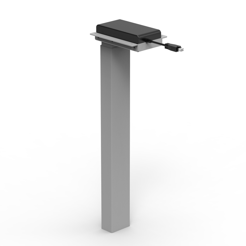Height-Adjustable Desk Column, Grey