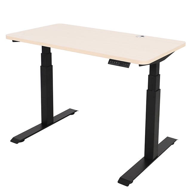 3 Stage Square Sit Stand Desk Manufacturer Electric Table Stand Up Desk Dual Motor Adjustable Height Standing Desk 