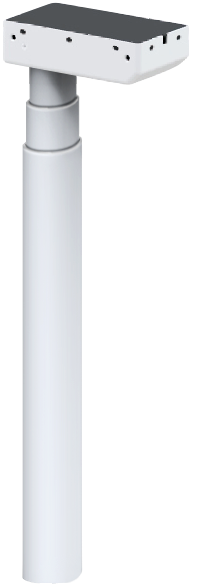 DF3 Round 3-Section Height-Adjustable Desk Column Main Image Display