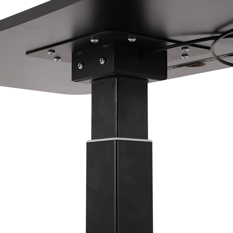 Square Tube Gas Spring Desk Sit And Standing Up Computer Lift Desk 