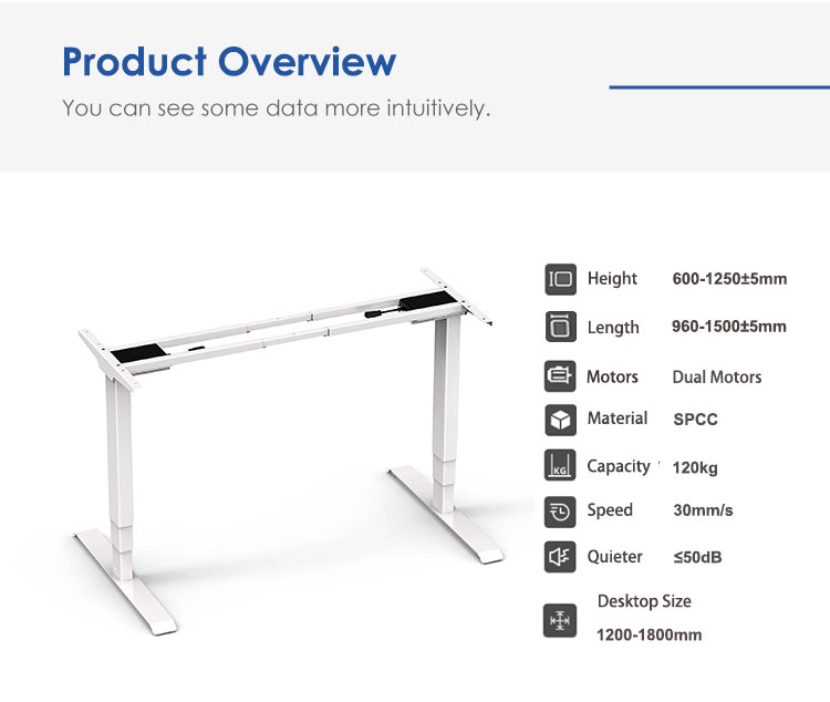 sit to stand desk frame overview