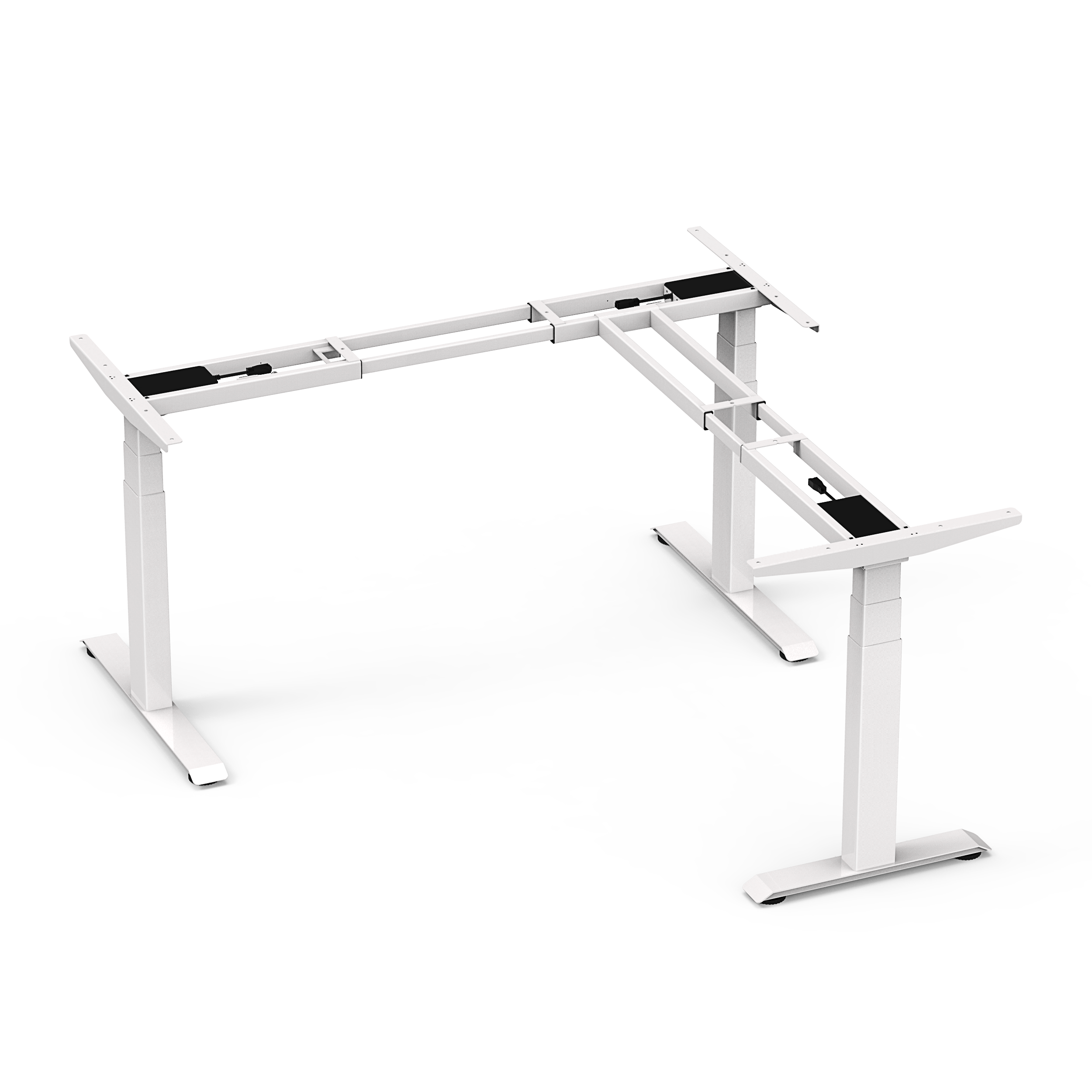 NATE DRIVE NT33-3HF3A-90 Standing Desk Frame | Independent 3rd Leg Adjustment, Snap-ring Threaded Reinforcement, Stable Design