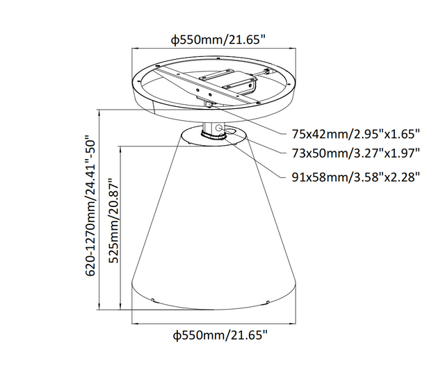 The line drawing of NT33 - 1CF3 is equipped with an electric lifting table controller to enable the free lifting of office items such as coffee tables.