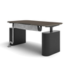 Cable Management System of NATE NT33-2DF3 Desk with Hidden Wire Channels and Clutter-Free Workspace
