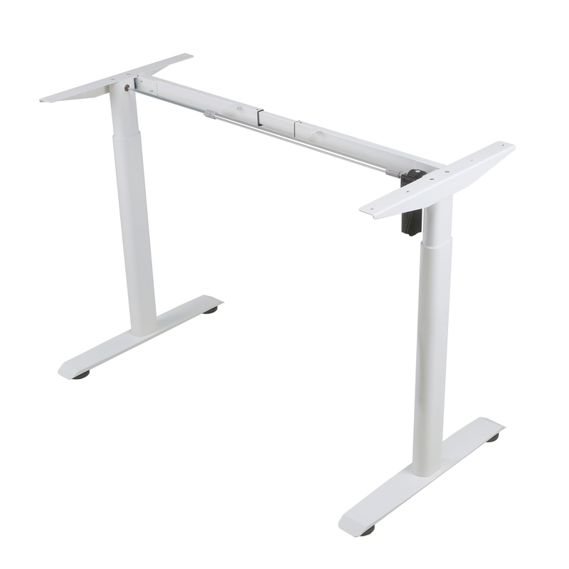 Ergonomic 2SCAF2 sit/stand desk frame with single motor and oval tube design for height adjustable workstations.